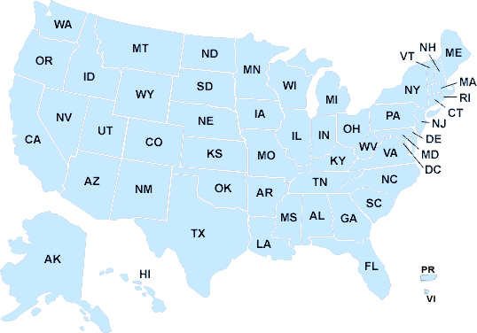 USA map