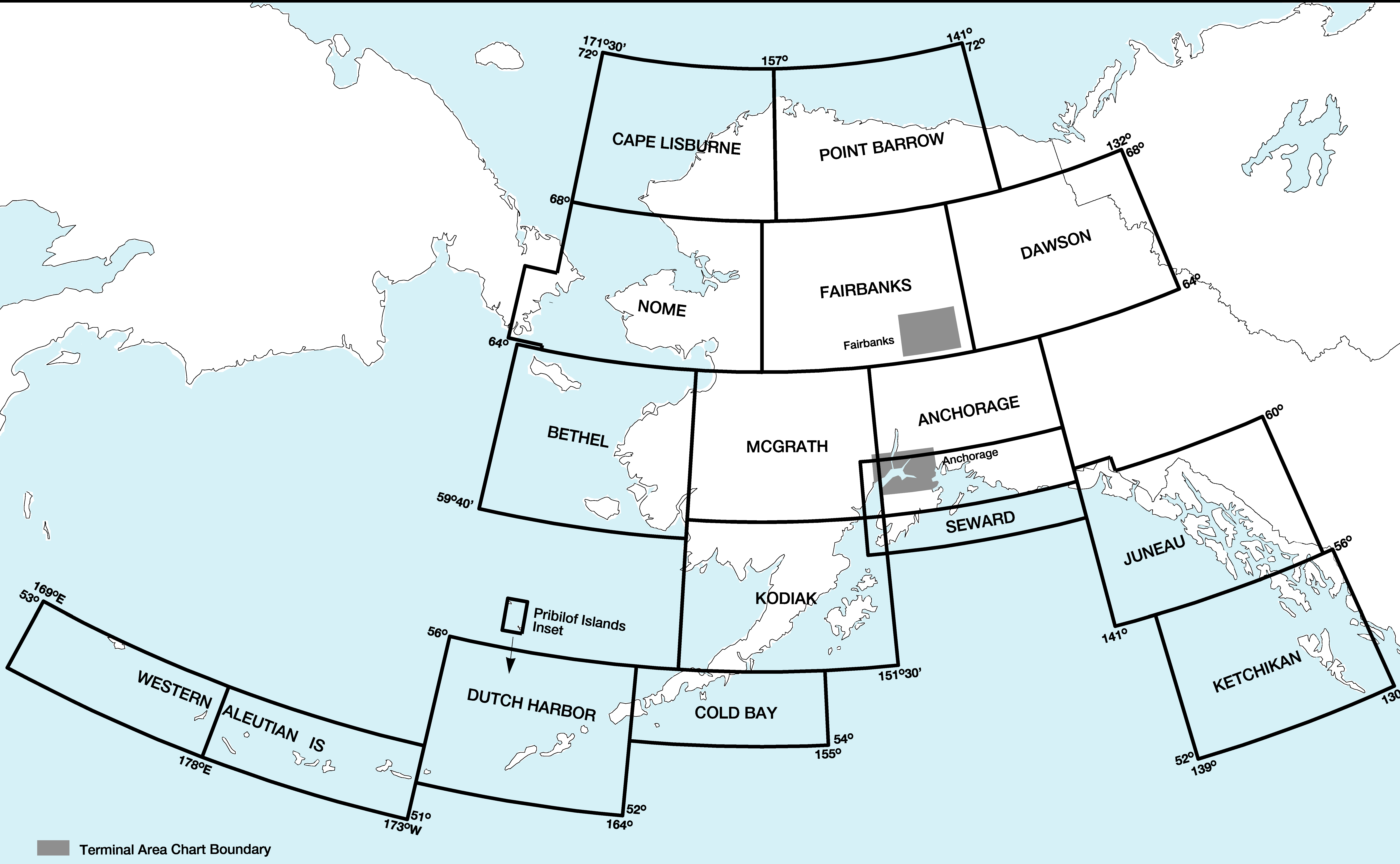 Sectional and VFR Terminal Area Charts for Alaska