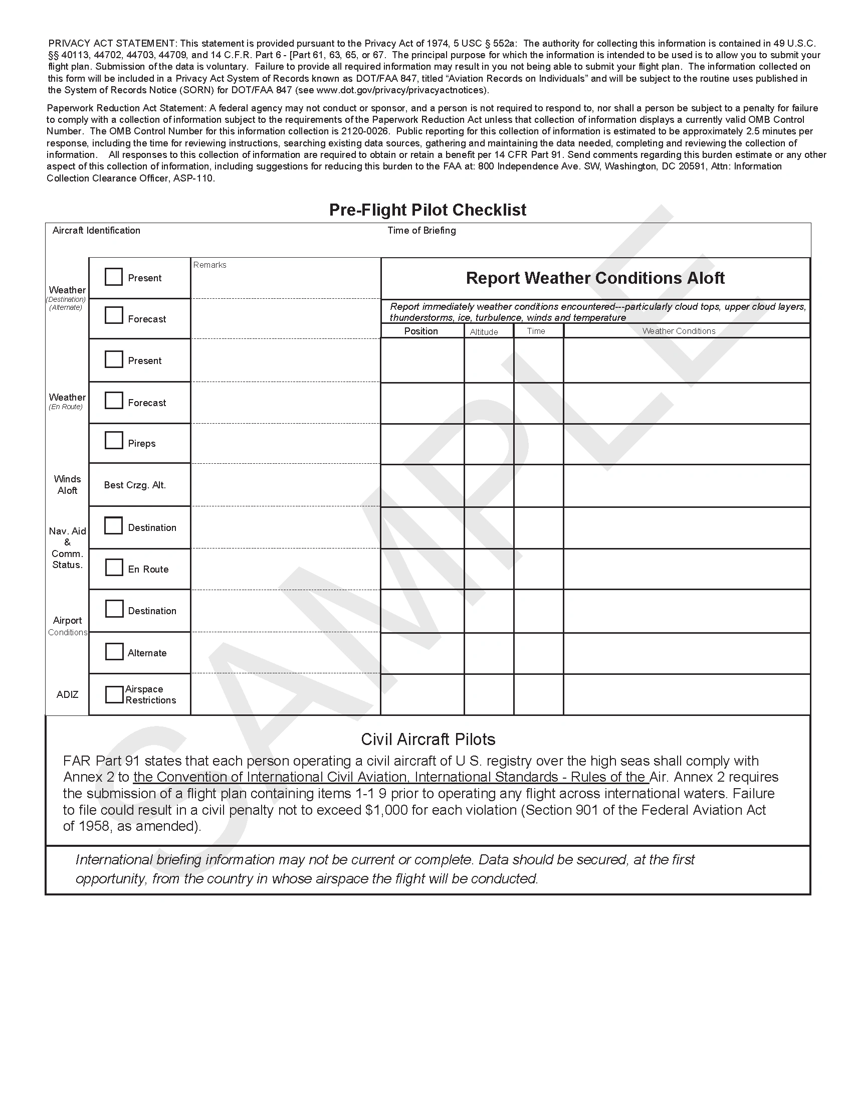 FIG 1-1a FAA Form 7233-4