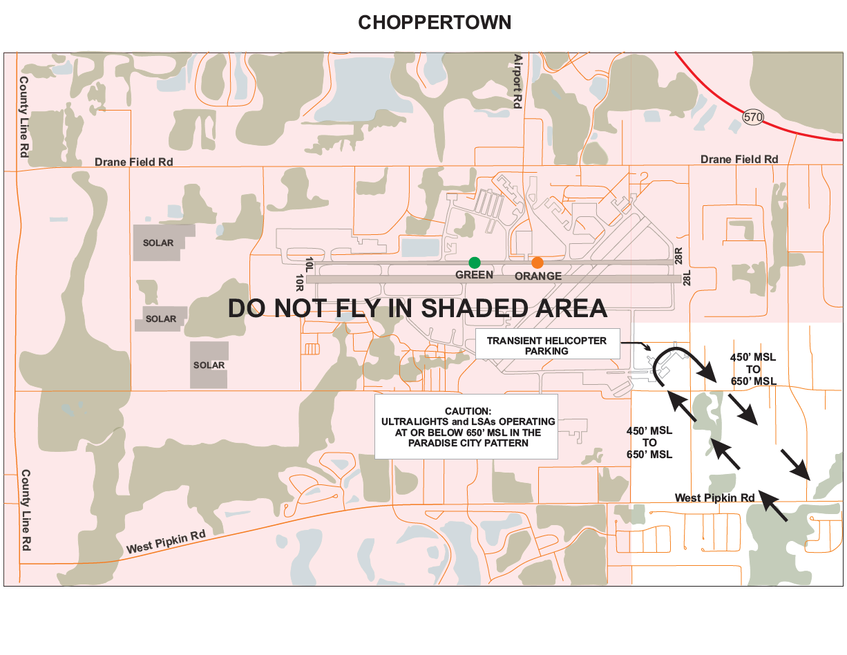 GRAPHIC OF CHOPPERTOWN VFR ARRIVAL/DEPARTURE
