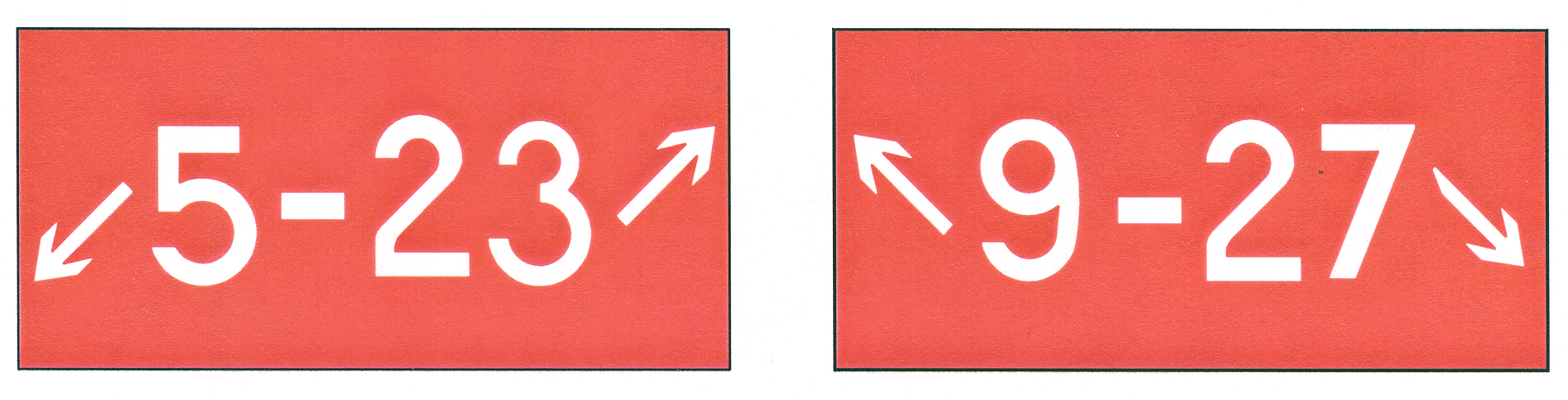 FIG AD 1.1-38 Holding Position Sign for a Taxiway that Intersects the Intersection of Two Runways