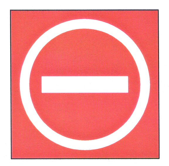 FIG AD 1.1-41 Sign Prohibiting Aircraft Entry into an Area