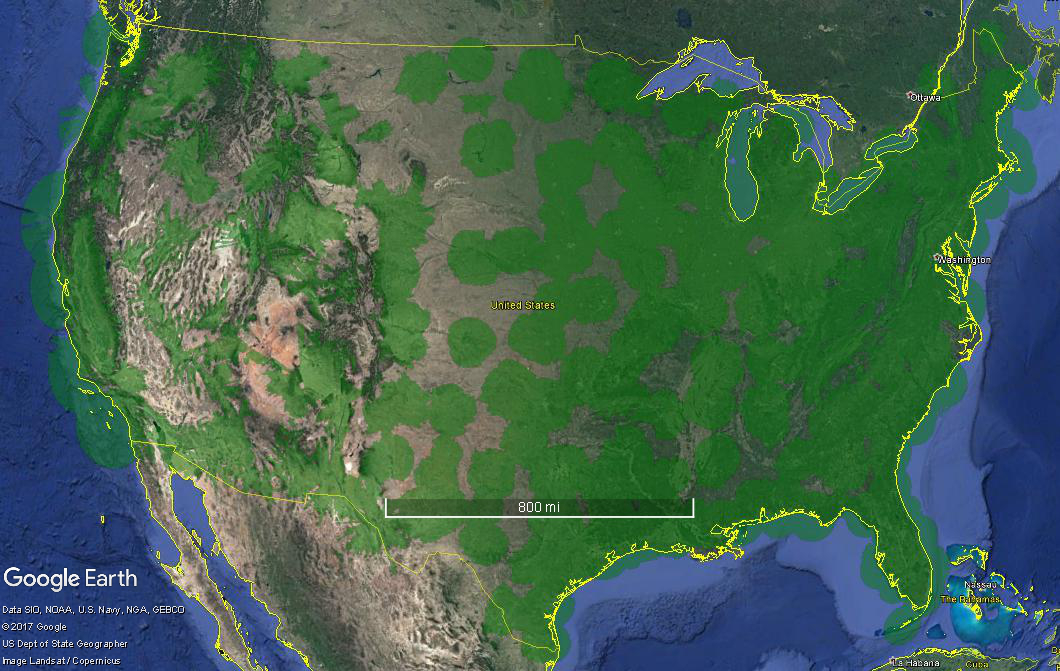FIG ENR 1.6-1 CONUS with SSR Coverage at 1,500' AGL