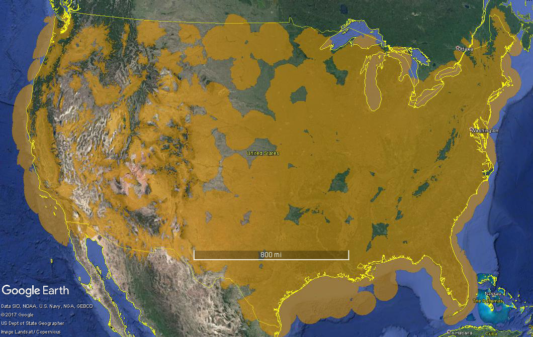 FIG ENR 1.6-8 CONUS with ADS-B Coverage at 1,500' AGL