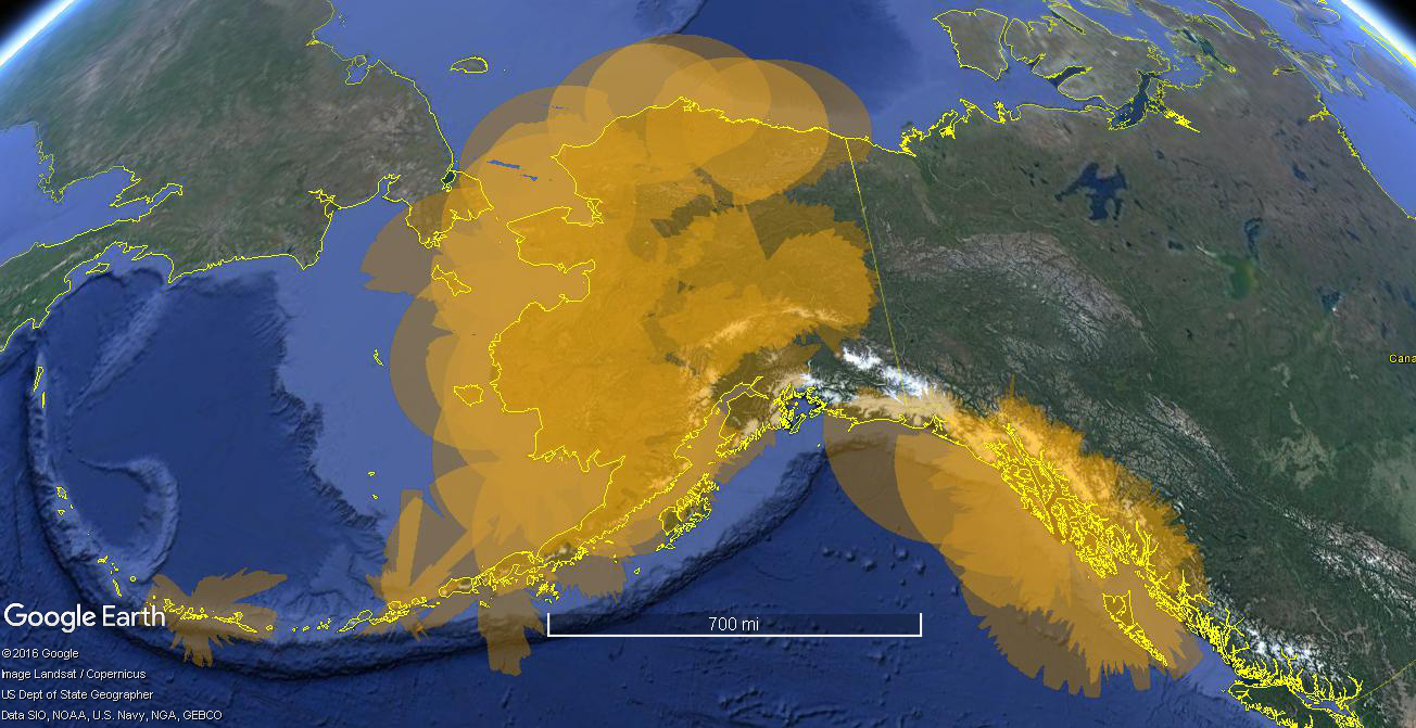 FIG ENR 1.6-14 Alaska with ADS-B Coverage at 20,000' MSL
