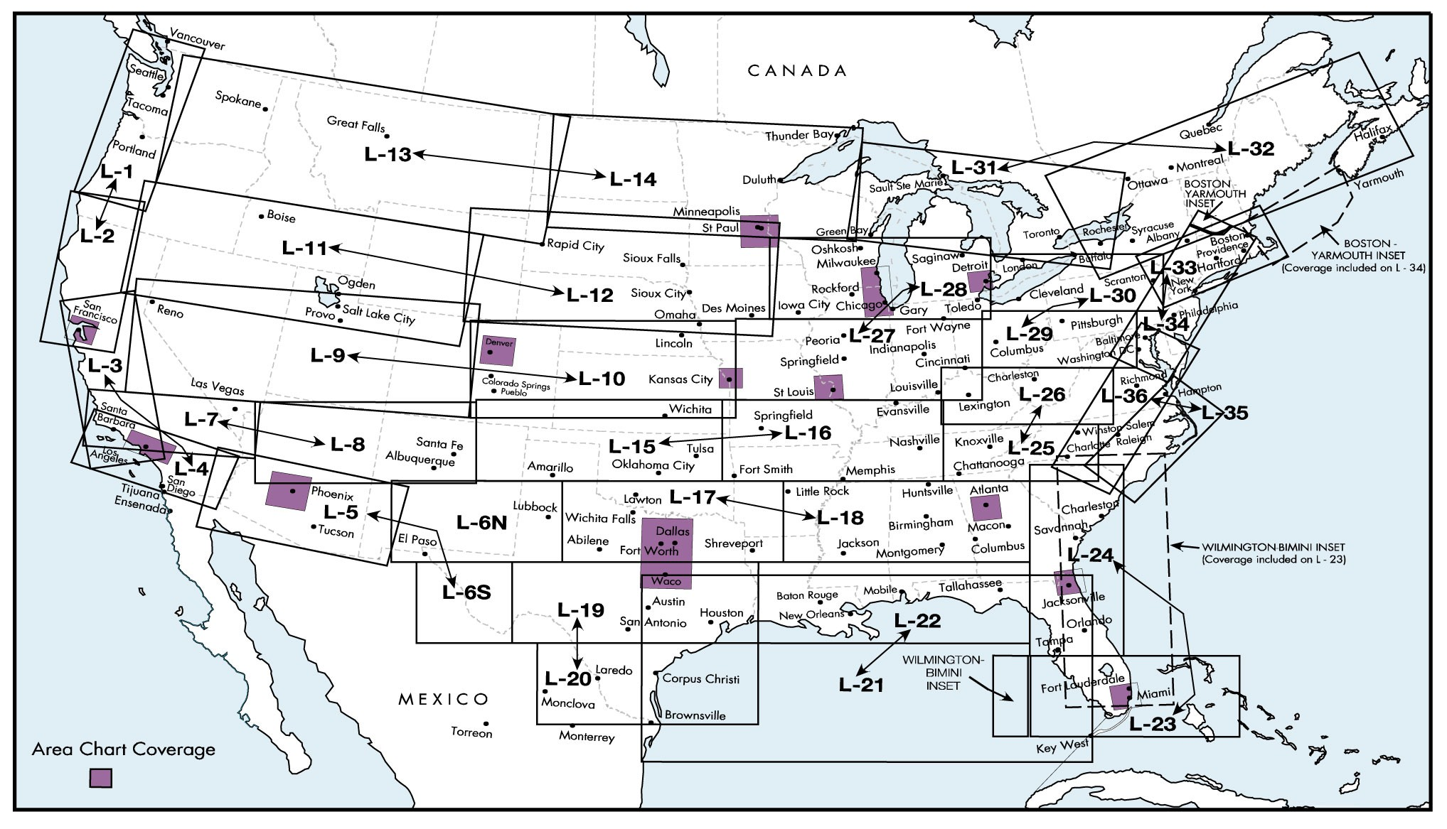 FIG GEN 3.2-5 En Route Low Altitude Instrument Charts for the Conterminous U.S. (Includes Area Charts)