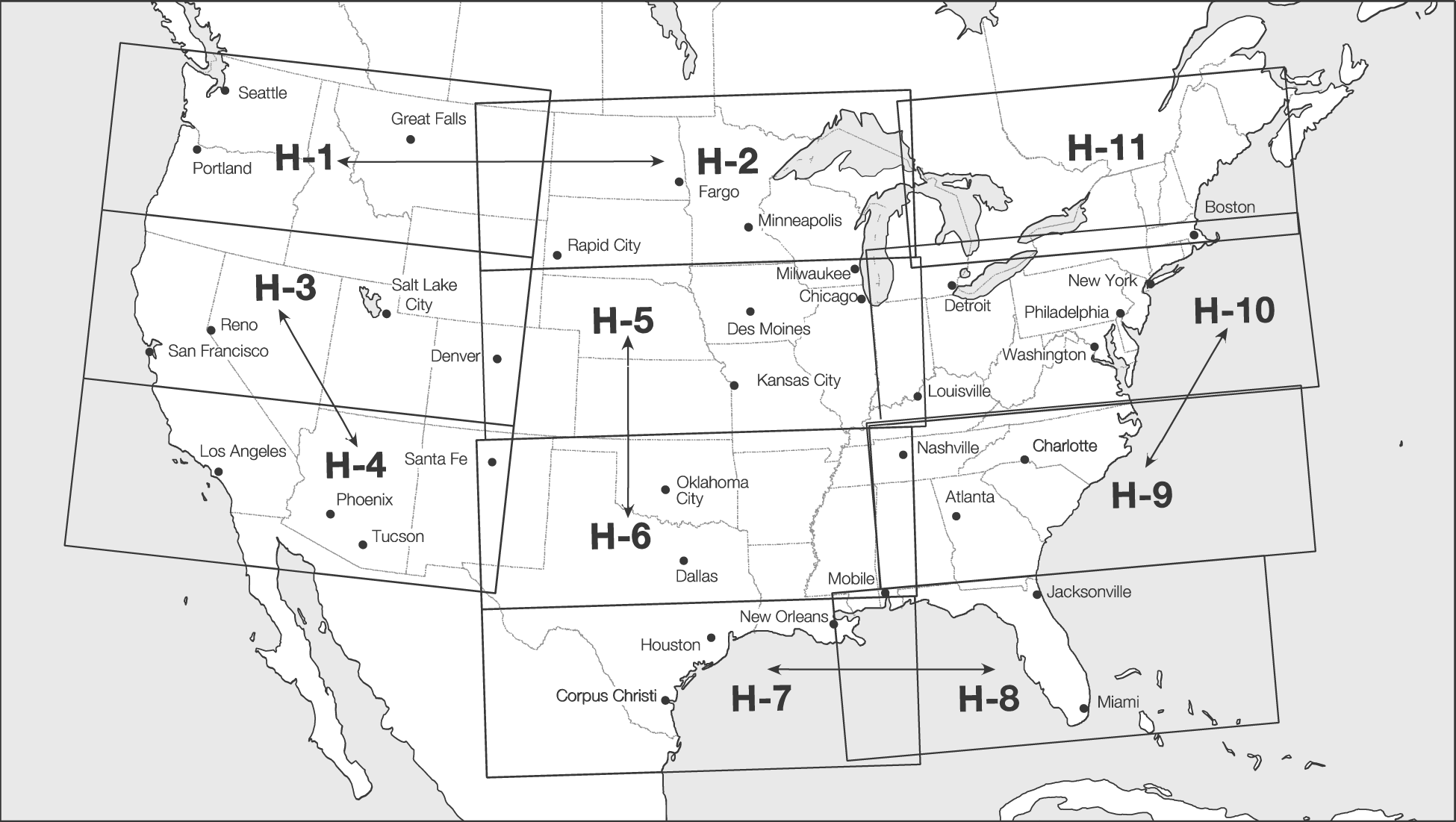 FIG GEN 3.2-7 En Route High Altitude Charts for the Conterminous U.S.