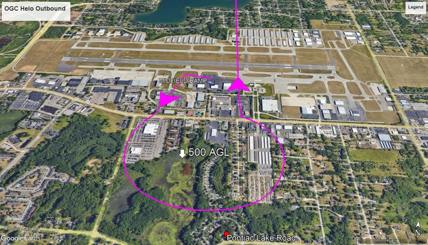 A graphic of OGC HELICOPTER DEPARTURE