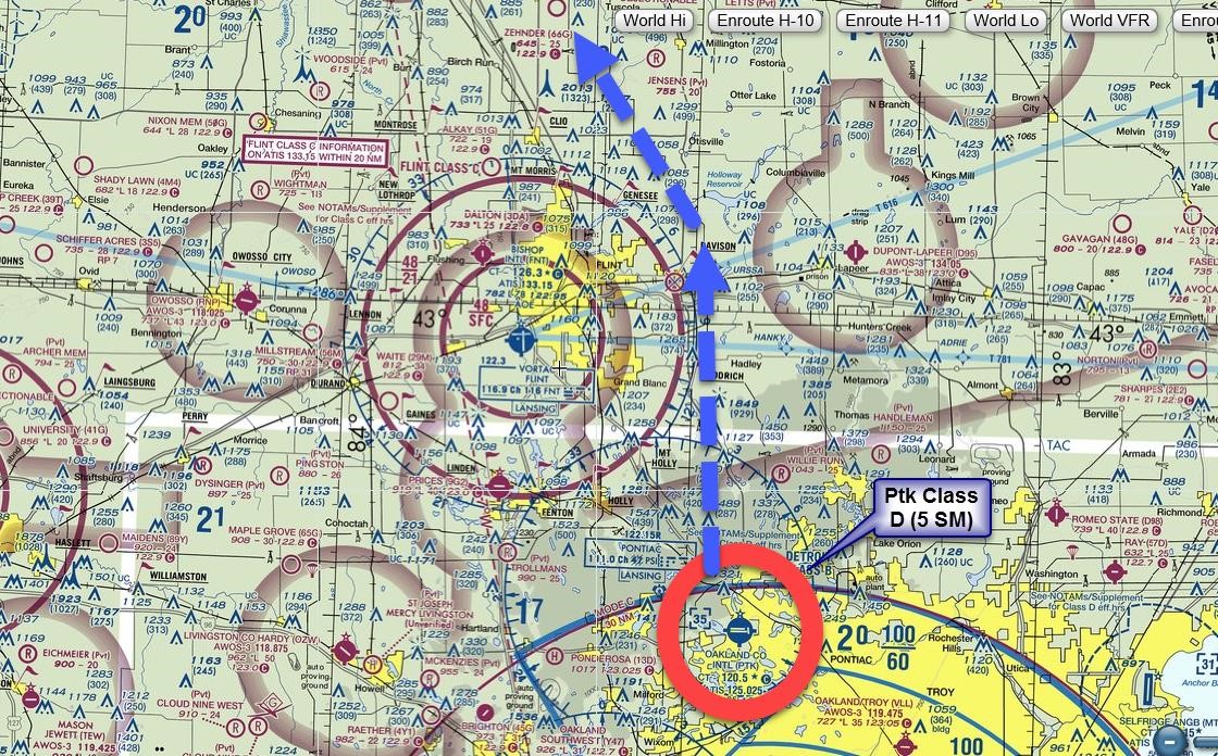 A graphic of FRANKENMUTH (66G) DEPARTURE