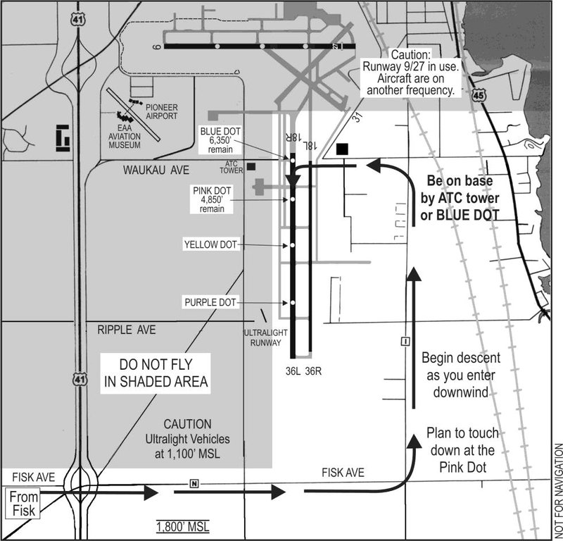 FISK VFR Arrival to OSH Runway 18R 
