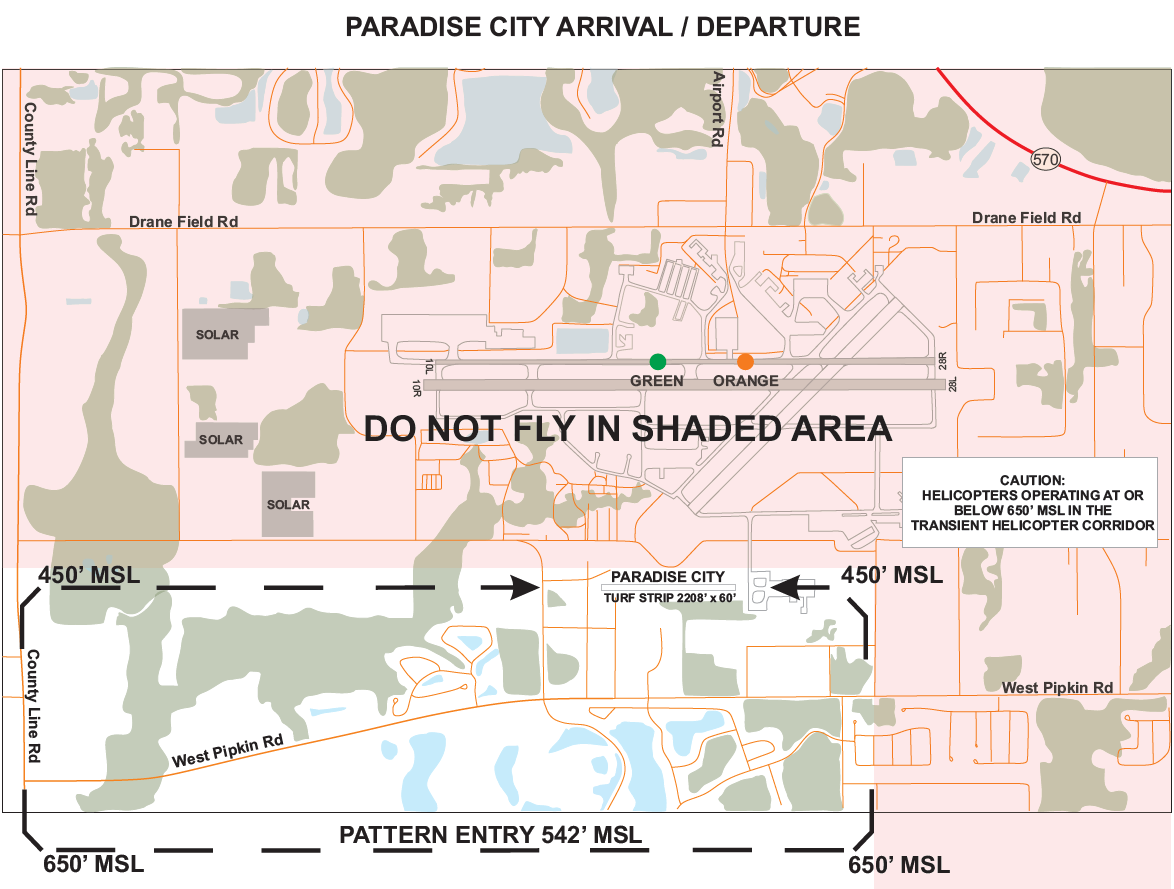Paradise City Arrival/Departure Graphic