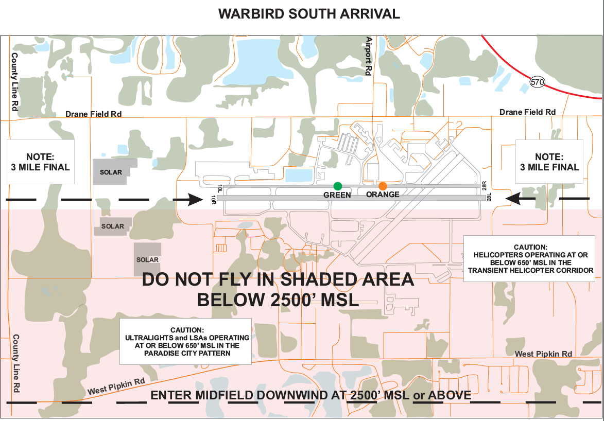 Warbird South Arrival Graphic
