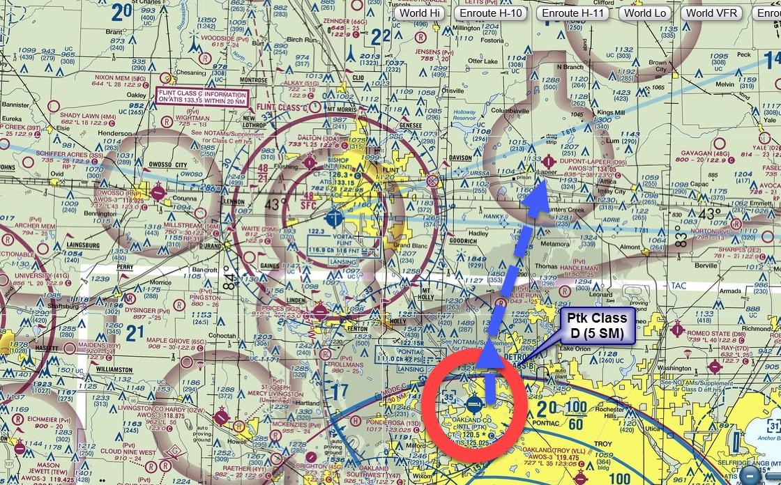 A graphic of LAPEER (D95) VFR DEPARTURE
