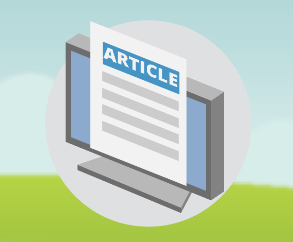 Icon depicting an online article