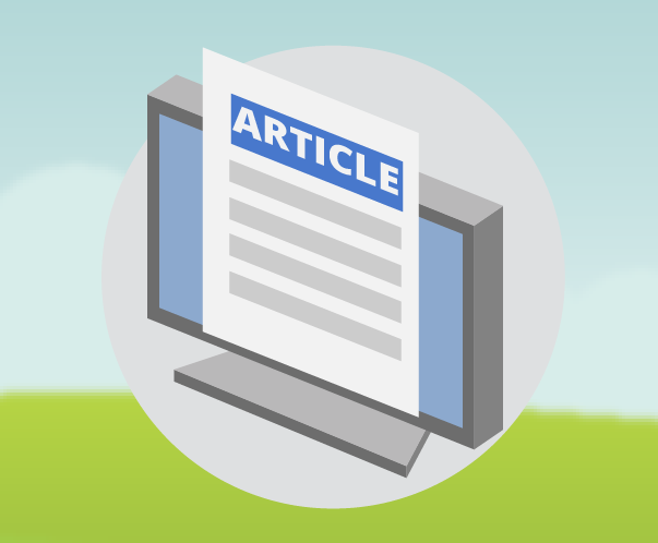 Icon depicting an online article