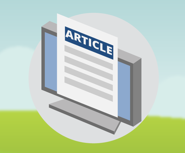 Icon depicting an online article