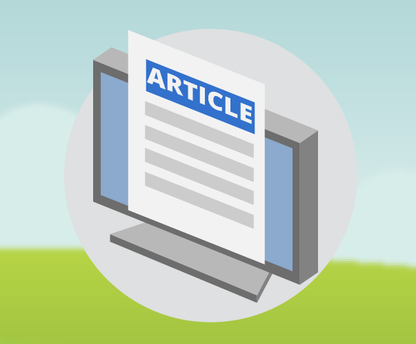 Icon depicting an online article