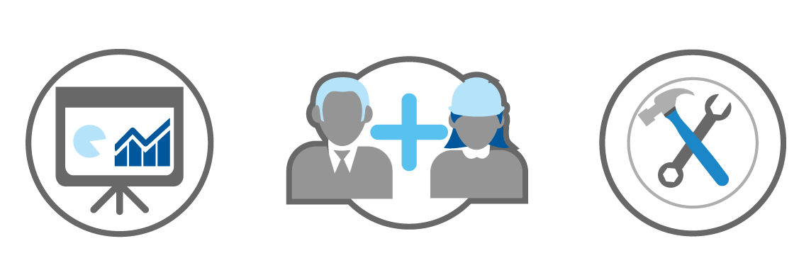 Icons representing various tools