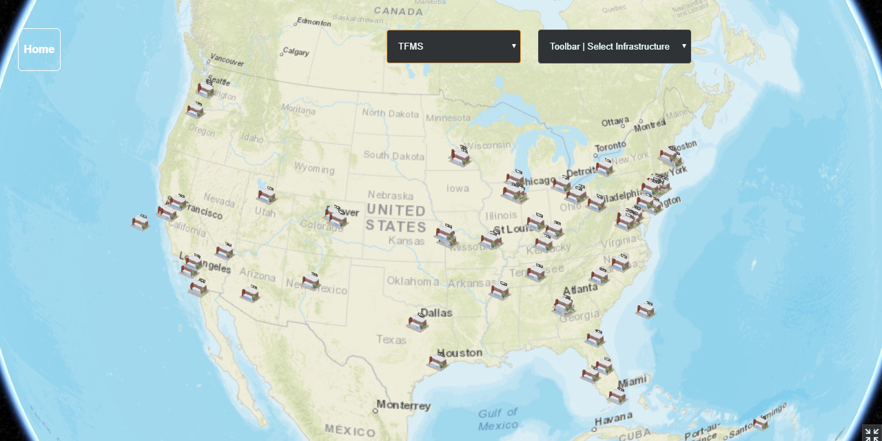 A map of the united stated that shows the location of this program 