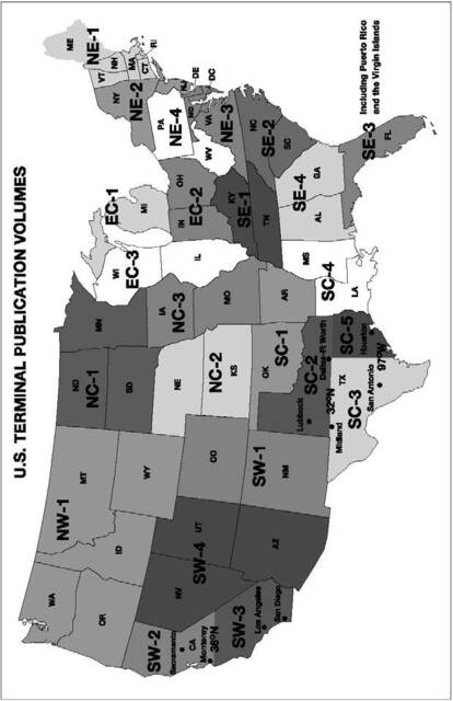 A graphic depicting the U.S. terminal publication volumes.