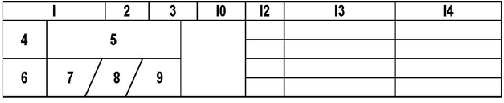 A graphic depiction of a flight progress strip.