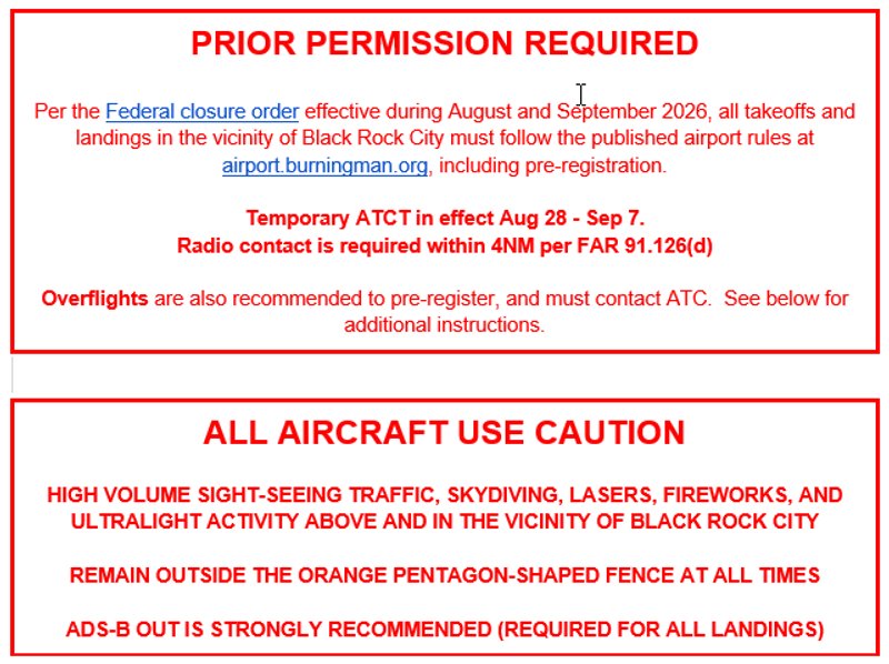PRIOR PERMISSION REQUIRED
ALL AIRCRAFT USE CAUTION