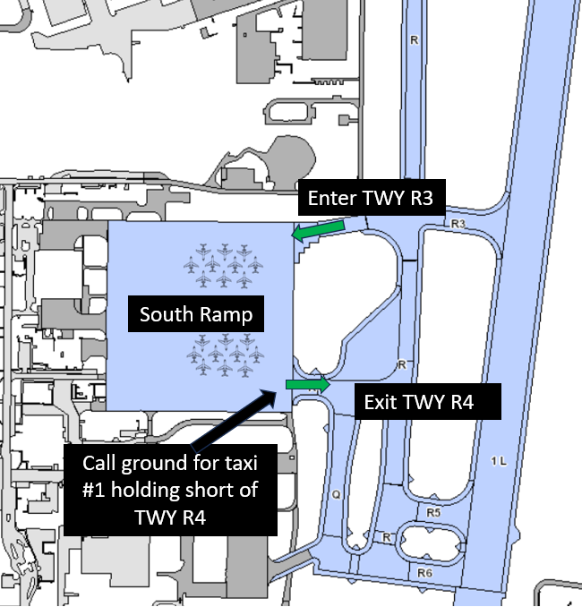 A graphic depicting aircraft inbound outbound procedures at the Republican National Convention.