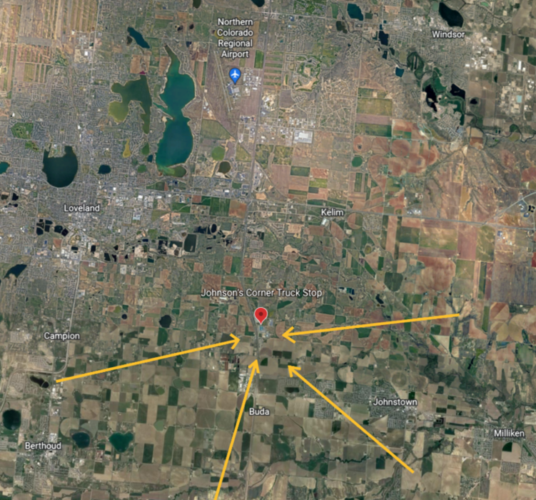 Depiction of straightin approach to Runway 33 from the Southwest.