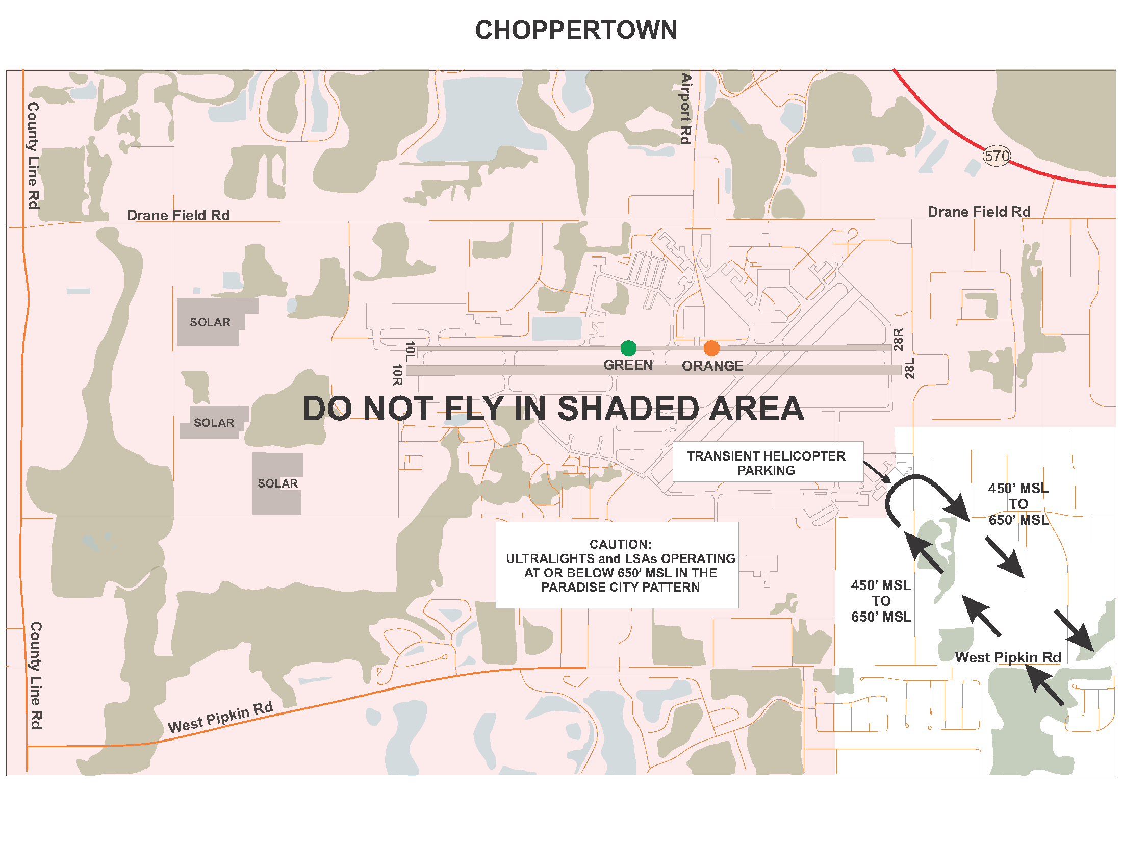 Choppertown VFR Arrival Graphic