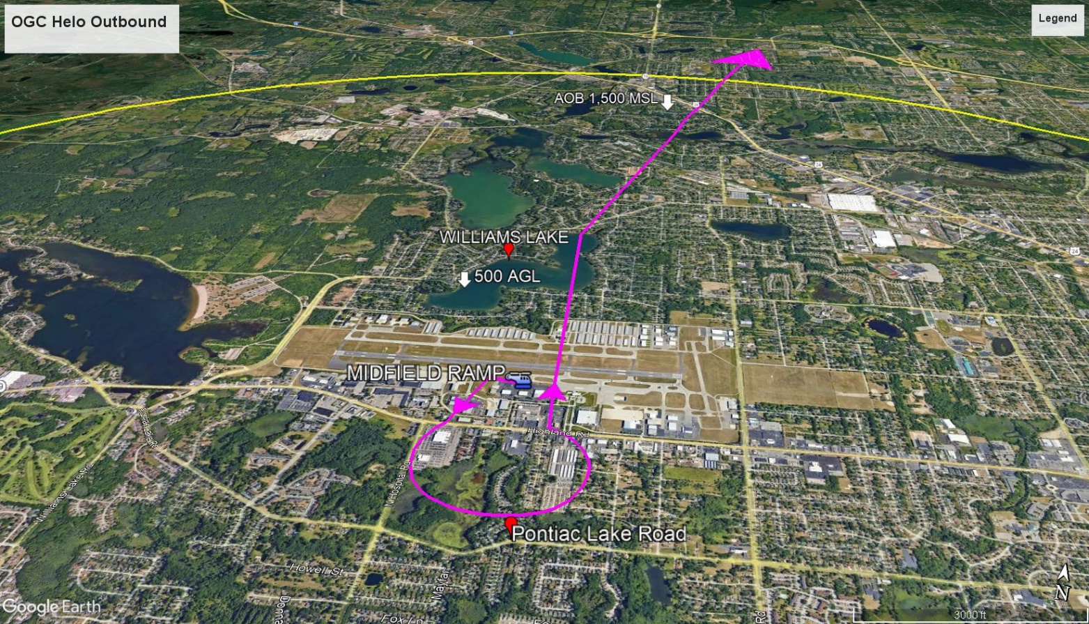 OGC helicopter departure.