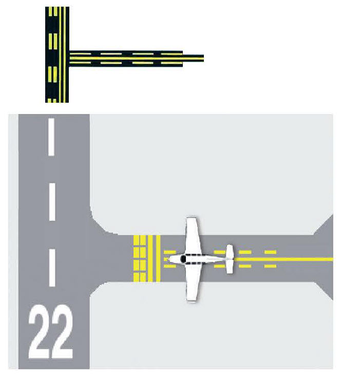 Sample diagram for Enhanced Taxiway Centerline Markings.