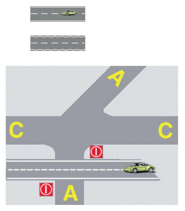 Sample diagram for Vehicle Roadway Markings.