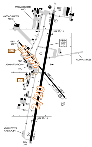 Westfield-Barnes Regional Airport (KBAF) Airport Diagram