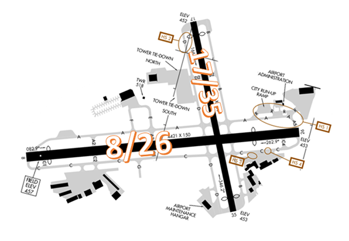 Danbury Municipal Airport (DXR) diagram