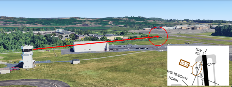 Hot spot 2. Area not visible from the TWR.