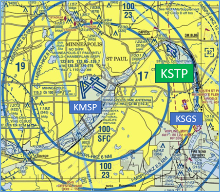 St Paul Downtown Airport Holman Field (STP) Sectional Chart
