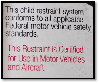 Required label for CRS Manufactured to U.S. Standards