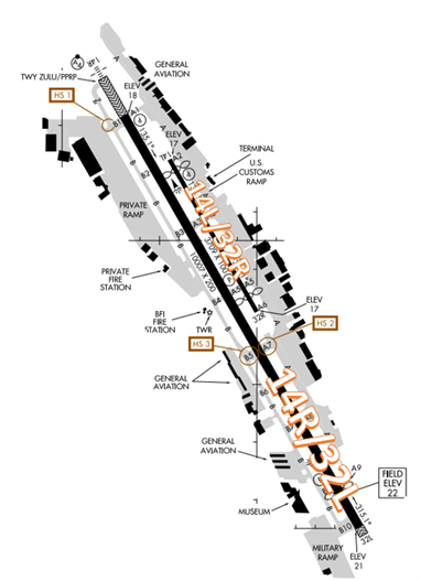 Boeing Field/King County International Airport (BFI) Airport Diagram