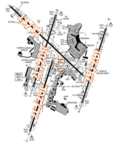 Nashville International Airport (BNA) Airport Diagram