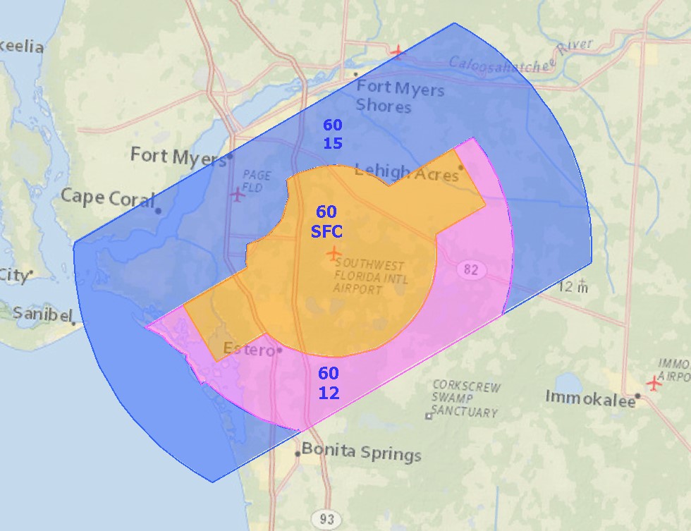 Proposed changes to modify the airspace over Southwest Florida International Airport (RSW) in Florida.