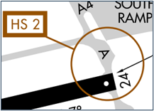 Runway Incursion Risk: TWY A at RWY 24 - short distance from ramp to RWY.