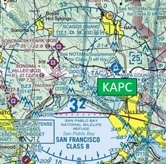 Napa County Airport (APC) Sectional Chart 