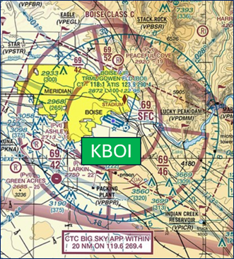 Boise Air Terminal/Gowen Field (BOI) Sectional Chart