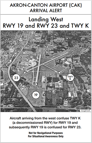 Akron-Canton Regional Airport (CAK) Arrival Alert