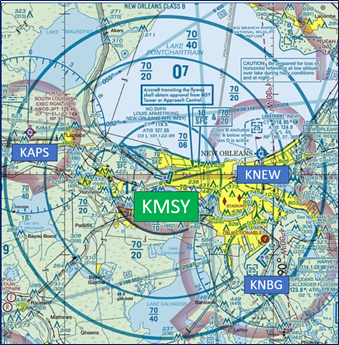 Louis Armstrong New Orleans International Airport (MSY) Sectional Chart