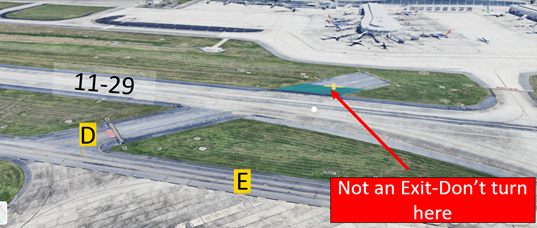 Pilots rolling out on RWY 20 may encounter remnants of a decommissioned runway that is marked with surface painted “Xs” indicating a closure. Do not use this surface as a turnoff when exiting RWY 2/20.