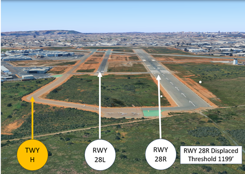 Closely spaced parallel RWYs and full length parallel TWYs increase the risk of wrong surface landings.