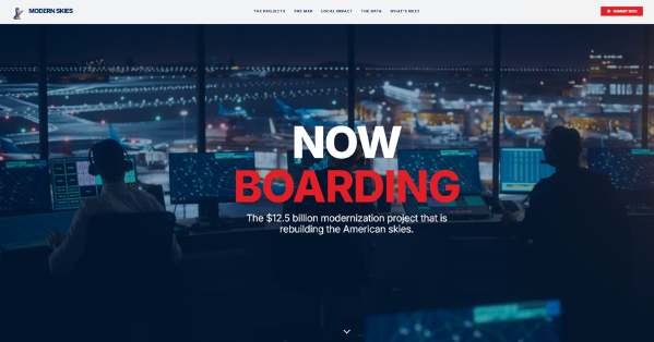 Modern Skies website