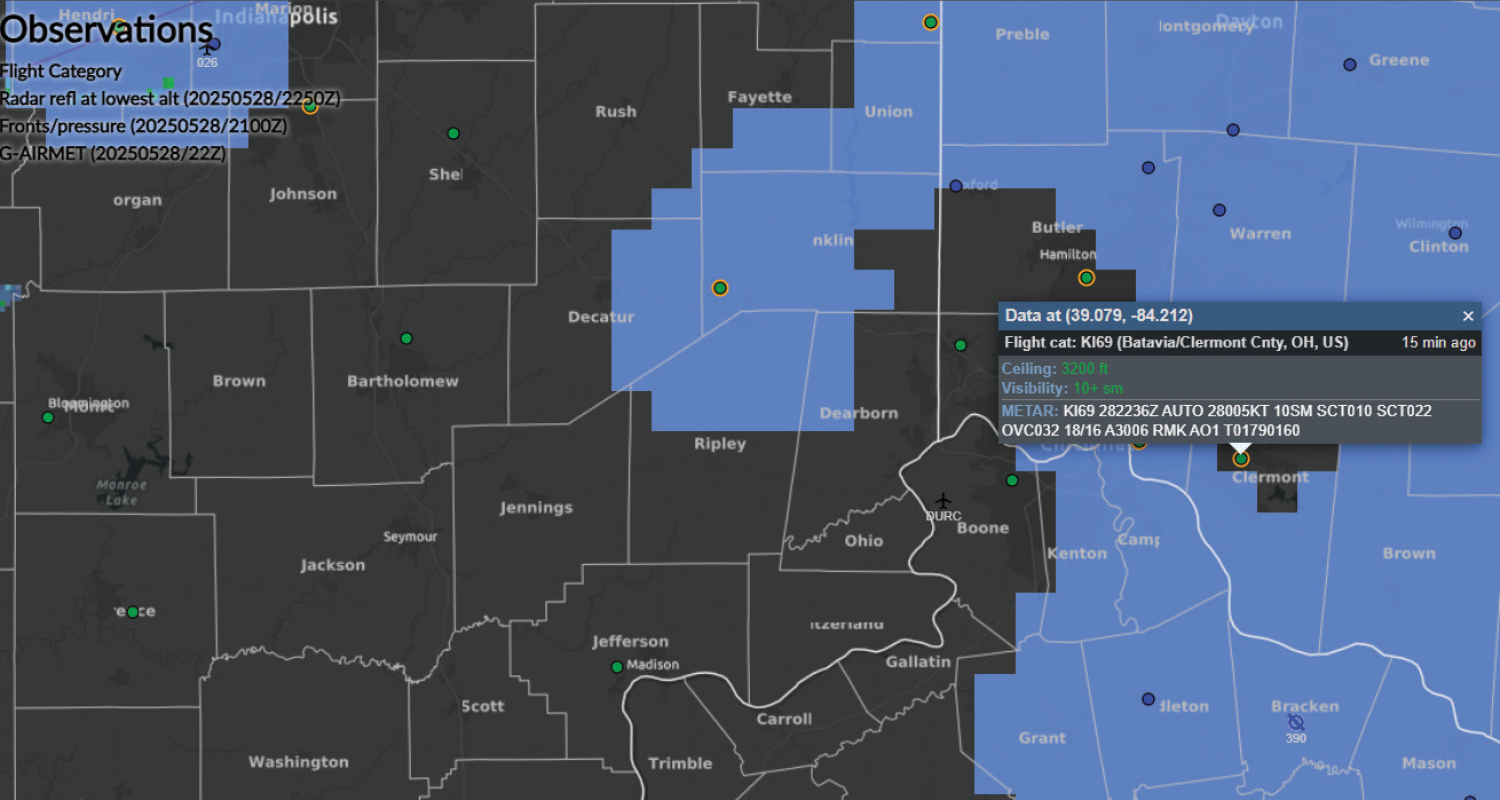 Weather Observation map