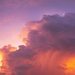 pink clouds